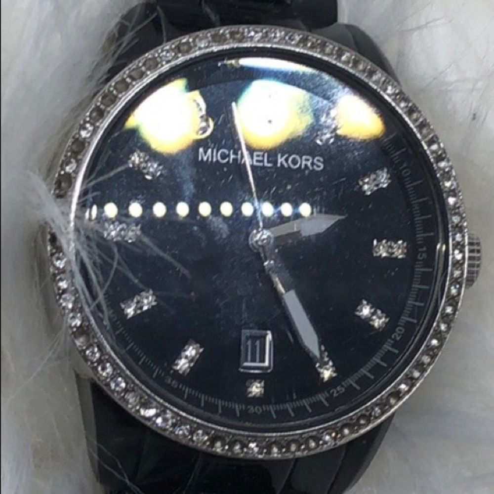 Michael Kors rhinestone black watch